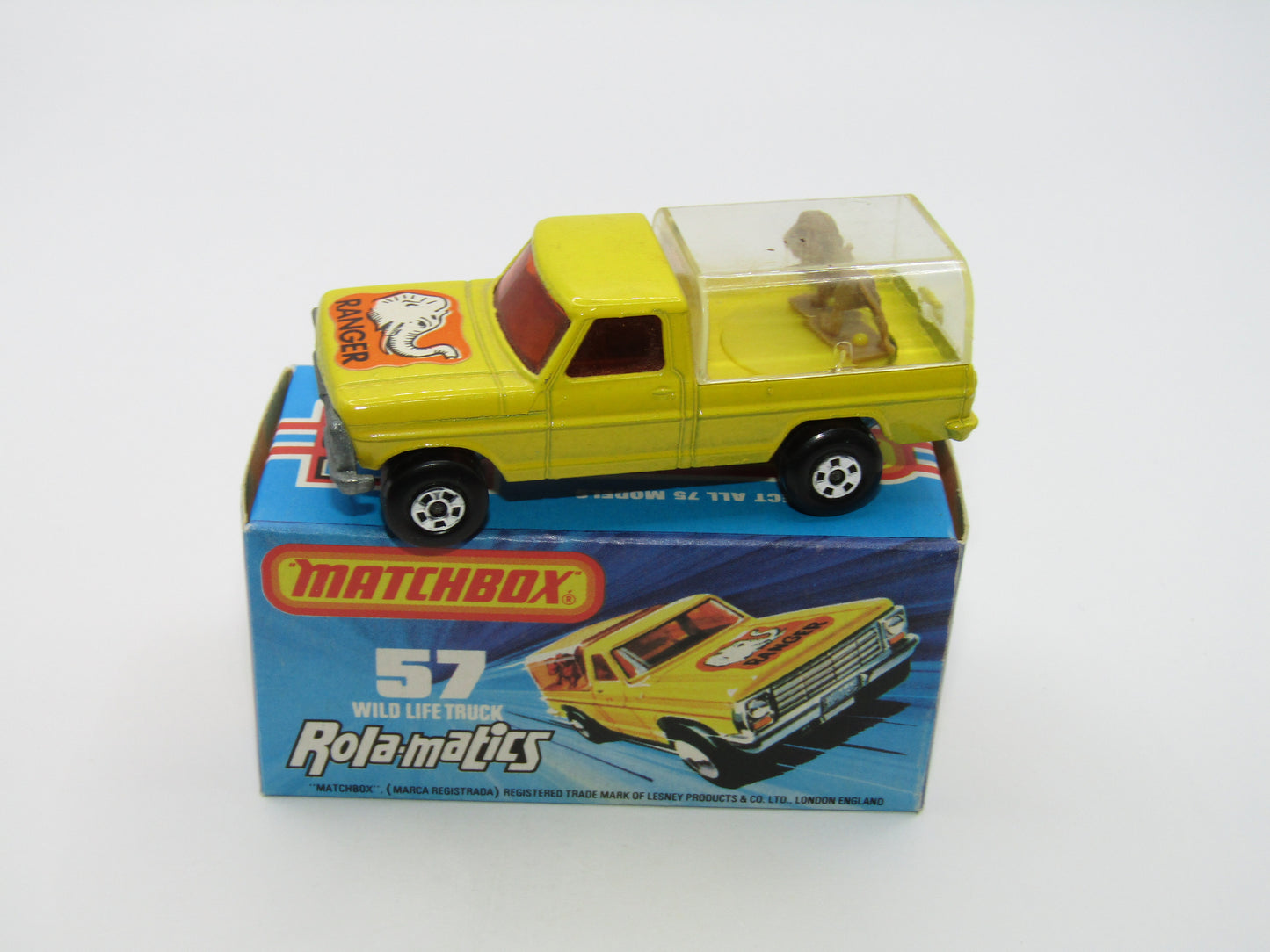 Matchbox Superfast 57C Wild Life Truck Brown Lion CLEAR Canopy