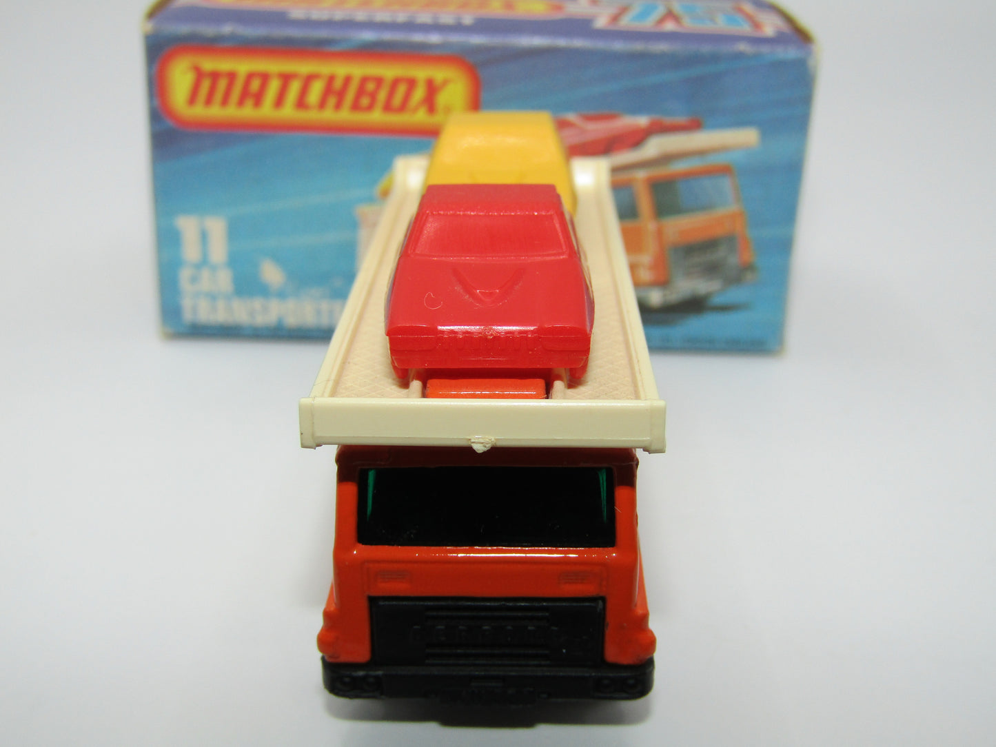Matchbox Superfast 11C Car Transporter GREEN Windows