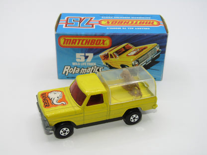 Matchbox Superfast 57C Wild Life Truck Brown Lion CLEAR Canopy
