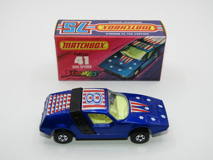 Matchbox Superfast 41B Siva Spyder Streakers Light Metallic Blue