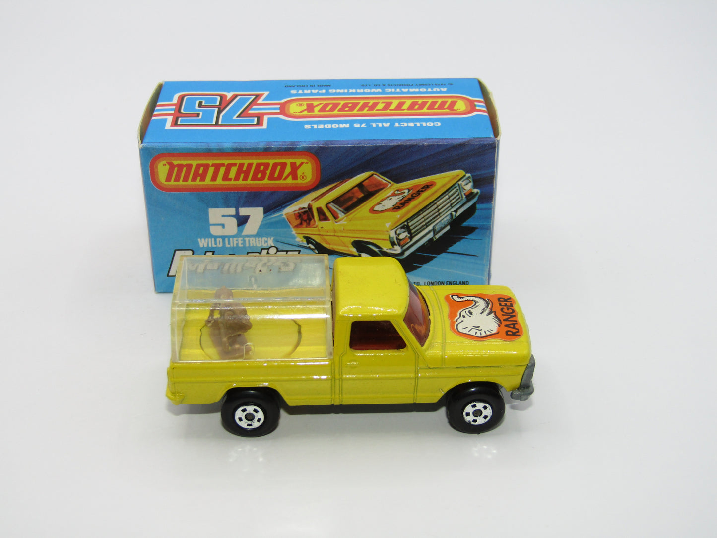 Matchbox Superfast 57C Wild Life Truck Brown Lion CLEAR Canopy