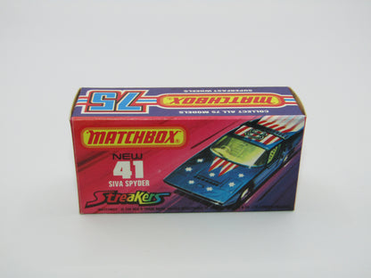 Matchbox Superfast 41B Siva Spyder Streakers Light Metallic Blue