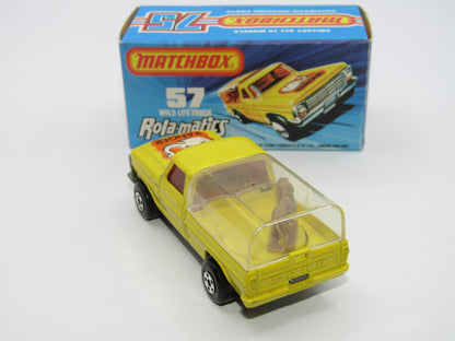 Matchbox Superfast 57C Wild Life Truck Brown Lion CLEAR Canopy