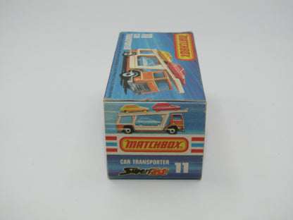 Matchbox Superfast 11C Car Transporter GREEN Windows