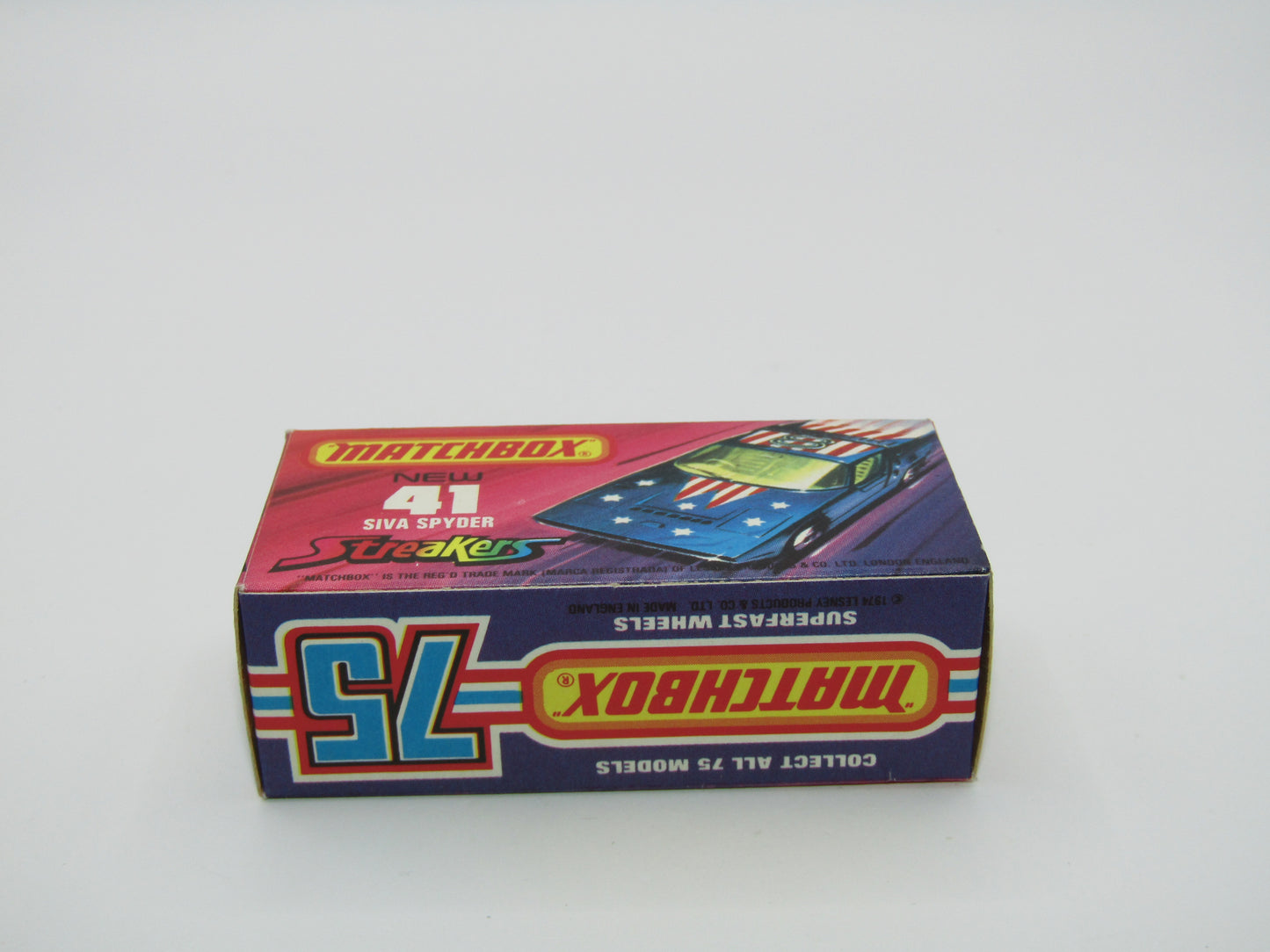 Matchbox Superfast 41B Siva Spyder Streakers Light Metallic Blue