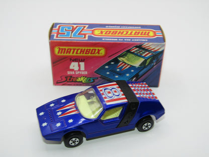 Matchbox Superfast 41B Siva Spyder Streakers Dark Metallic Blue