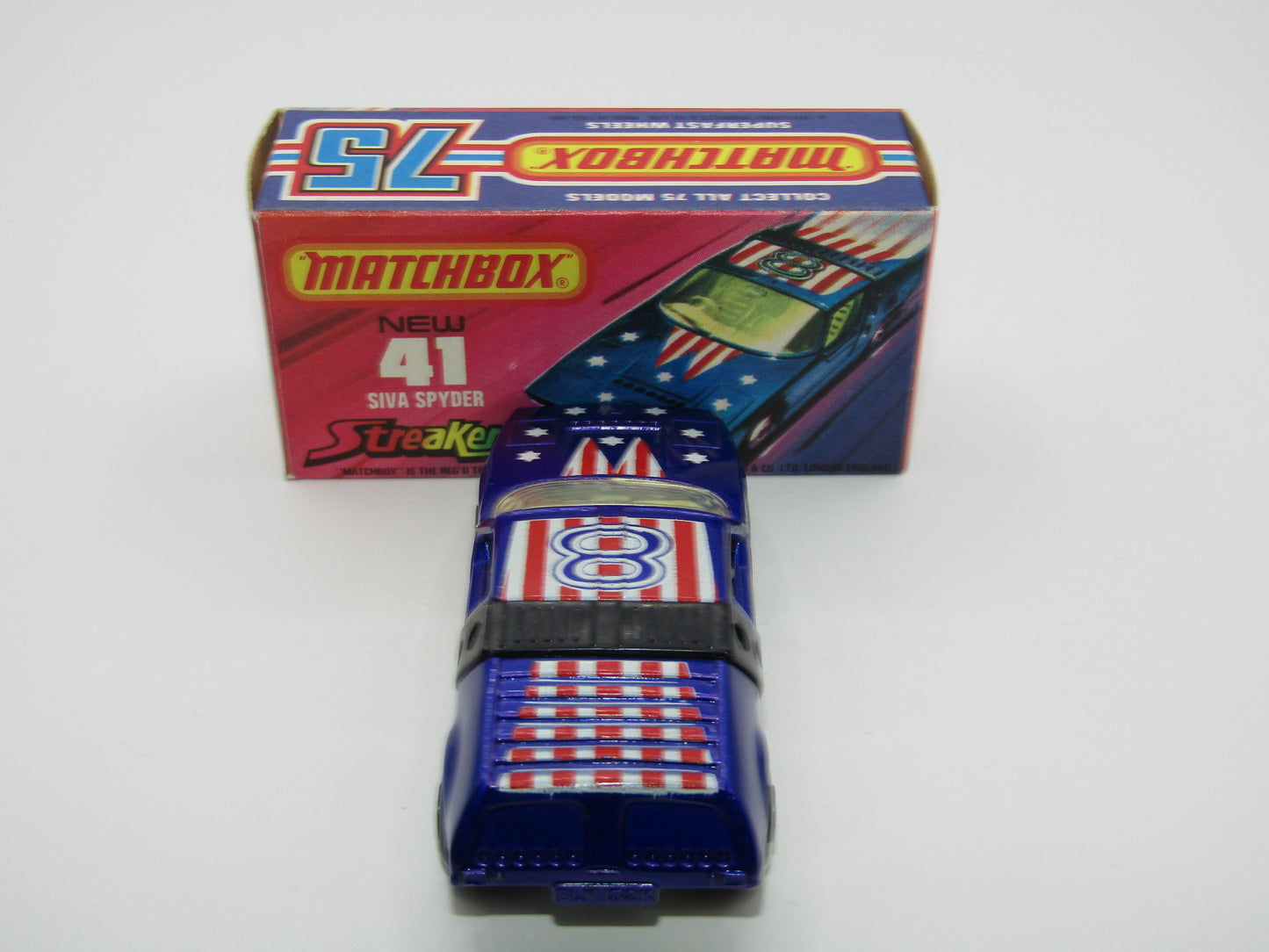 Matchbox Superfast 41B Siva Spyder Streakers Dark Metallic Blue