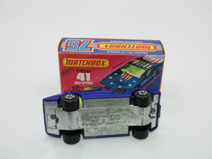 Matchbox Superfast 41B Siva Spyder Streakers Dark Metallic Blue