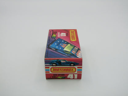Matchbox Superfast 41B Siva Spyder Streakers Dark Metallic Blue