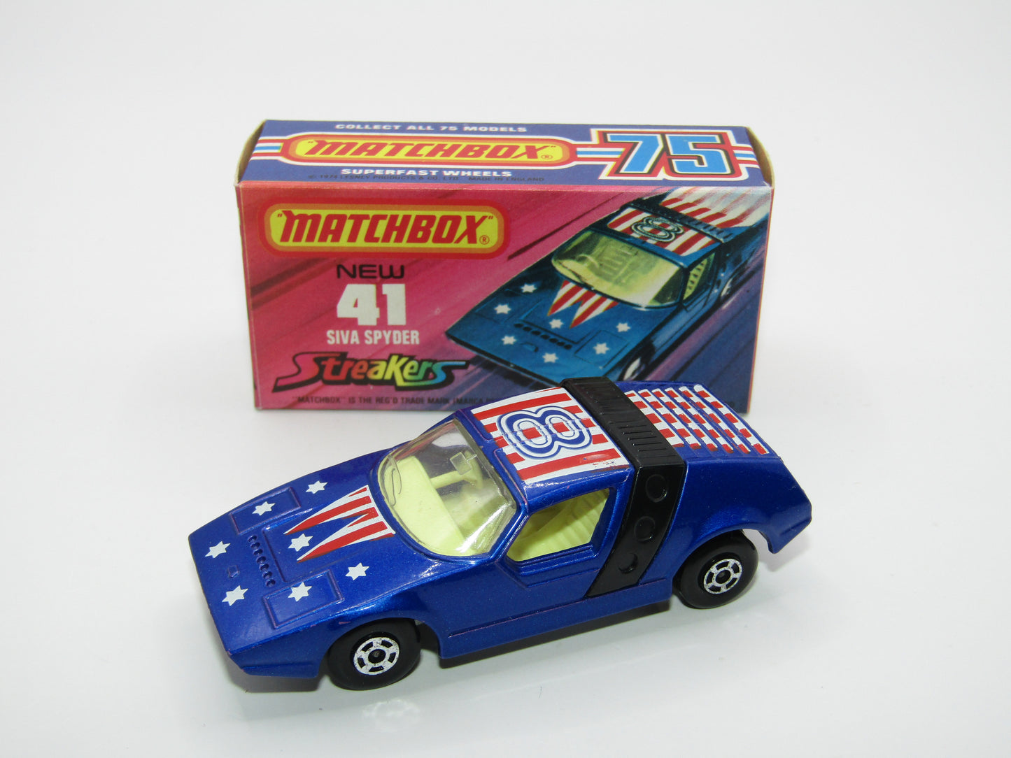 Matchbox Superfast 41B Siva Spyder Streakers 5 Spoke NARROW Wheels