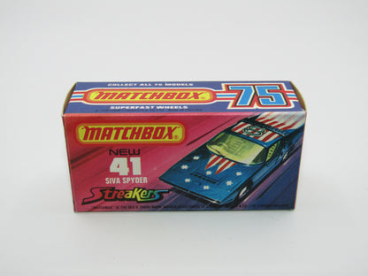Matchbox Superfast 41B Siva Spyder Streakers 5 Spoke NARROW Wheels