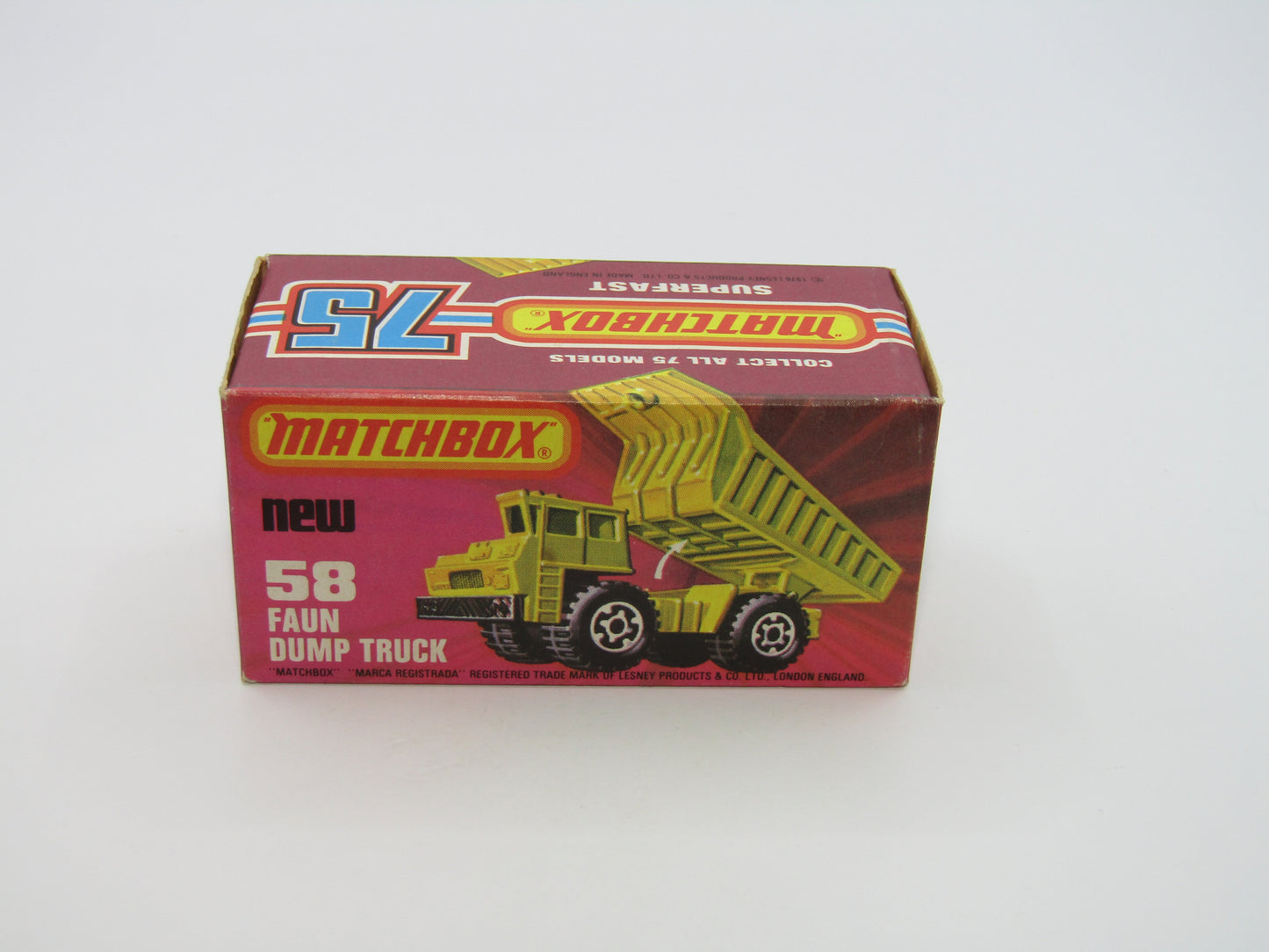 Matchbox Superfast 58C Faun Dump Truck CAT Tampo