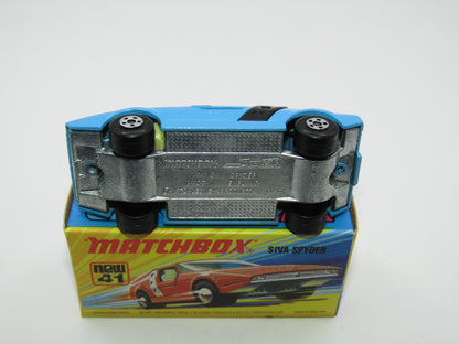 Matchbox Superfast Black Widow No 41 Siva Spyder Base Black Window