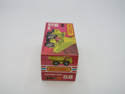 Matchbox Superfast 58C Faun Dump Truck CAT Tampo