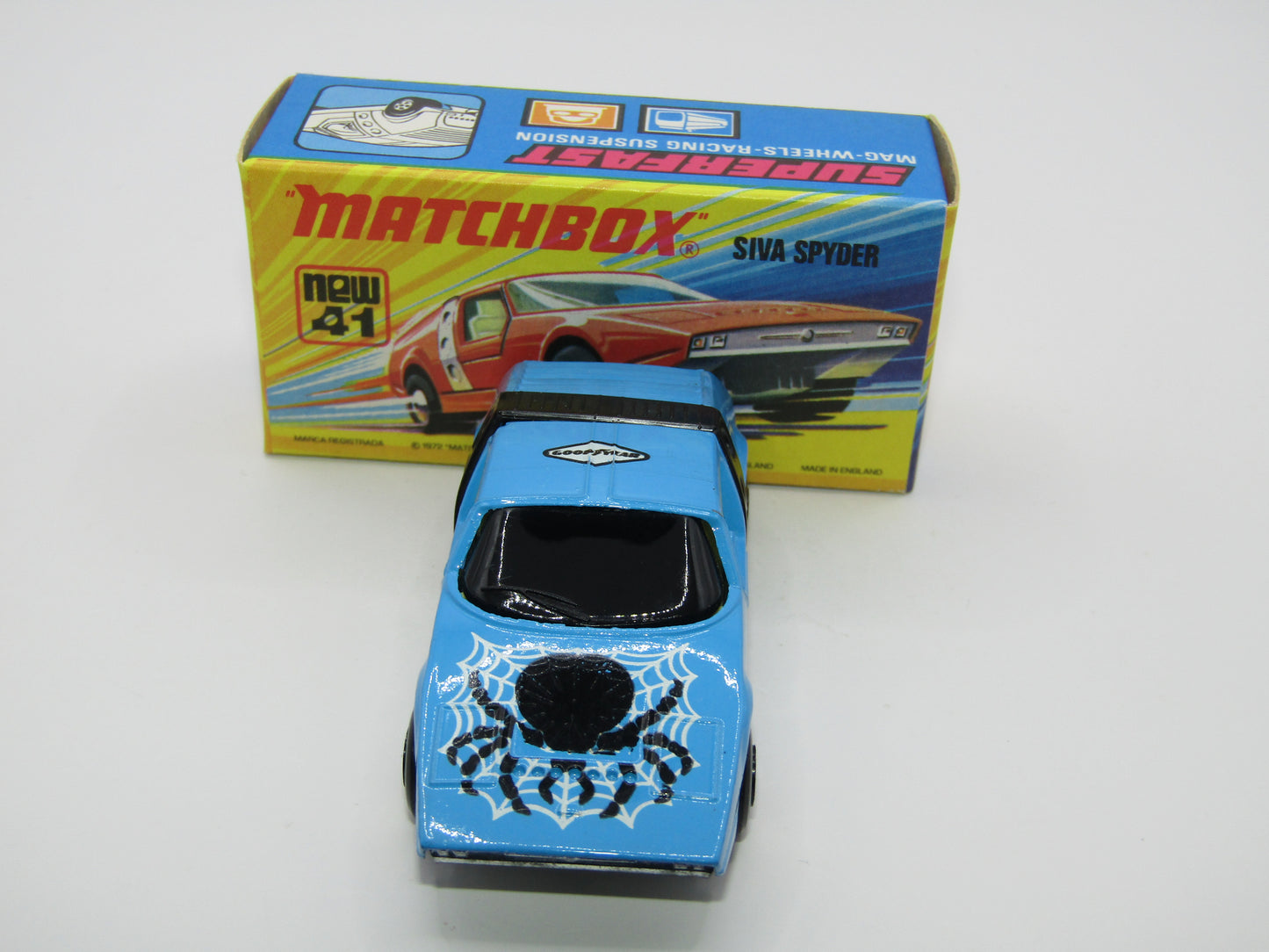 Matchbox Superfast Black Widow No 41 Siva Spyder Base Black Window