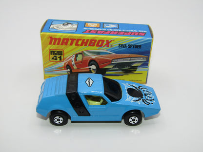 Matchbox Superfast Black Widow No 41 Siva Spyder Base Black Window