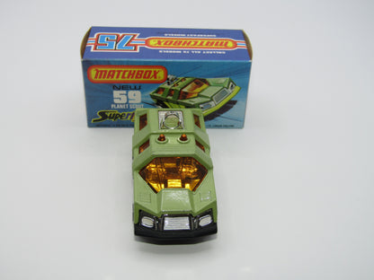 Matchbox Superfast 59C Planet Scout Avacado AMBER Windows