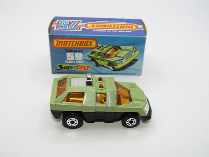 Matchbox Superfast 59C Planet Scout Avacado AMBER Windows