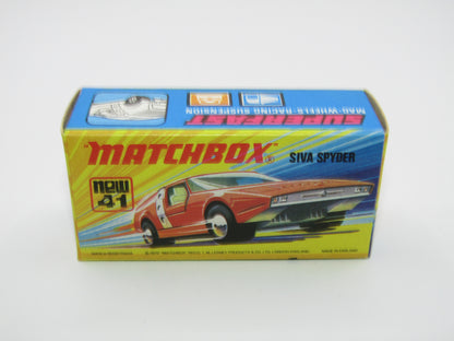 Matchbox Superfast Black Widow No 41 Siva Spyder Base Black Window