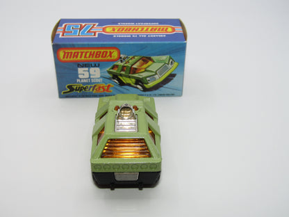 Matchbox Superfast 59C Planet Scout Avacado AMBER Windows