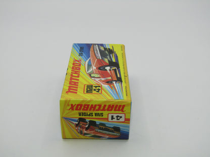 Matchbox Superfast Black Widow No 41 Siva Spyder Base Black Window