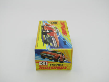 Matchbox Superfast Black Widow No 41 Siva Spyder Base Black Window