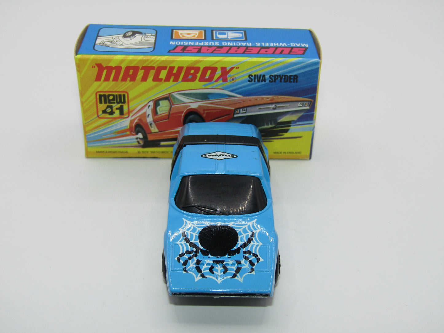 Matchbox Superfast RN VIII Black Widow Black Windows