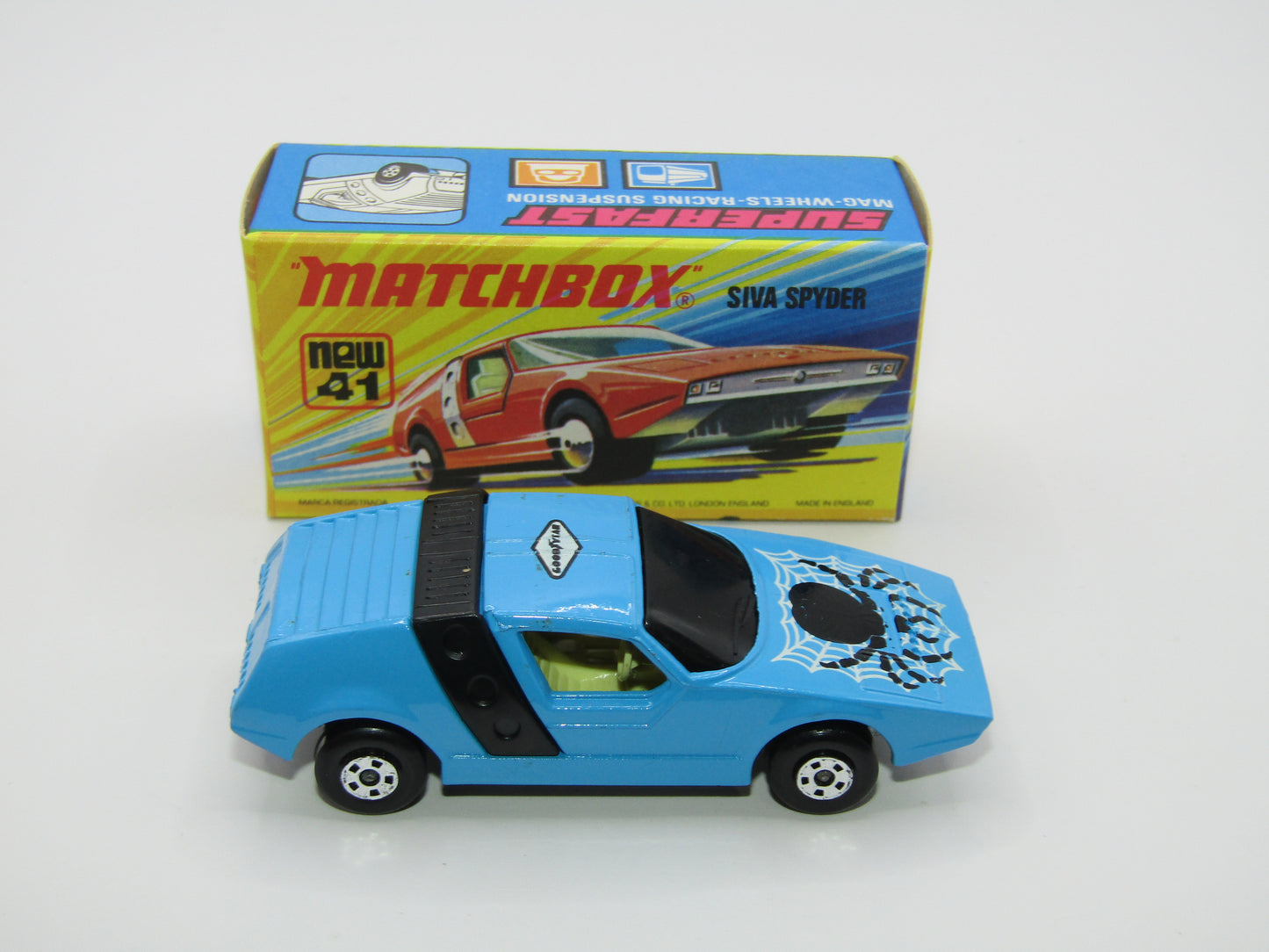 Matchbox Superfast RN VIII Black Widow Black Windows