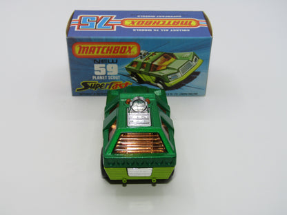 Matchbox Superfast 59C Planet Scout Metallic Green LIGHT AMBER Windows