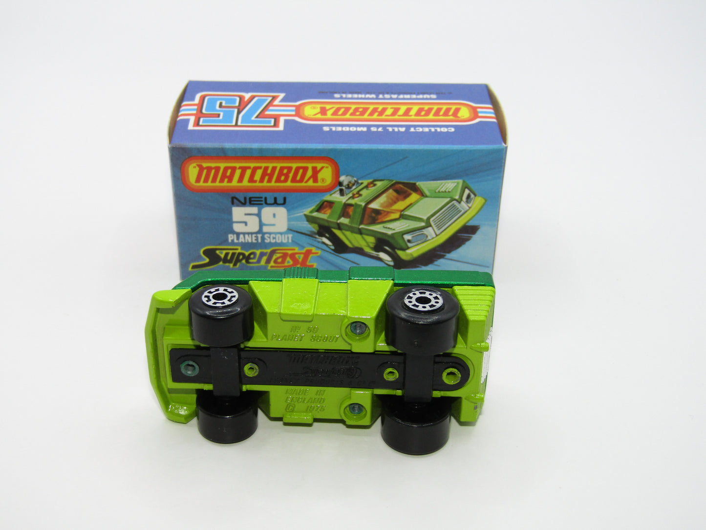 Matchbox Superfast 59C Planet Scout Metallic Green LIGHT AMBER Windows