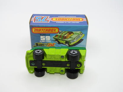 Matchbox Superfast 59C Planet Scout Metallic Green LIGHT AMBER Windows