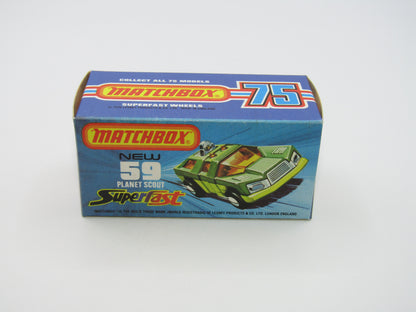 Matchbox Superfast 59C Planet Scout Metallic Green LIGHT AMBER Windows