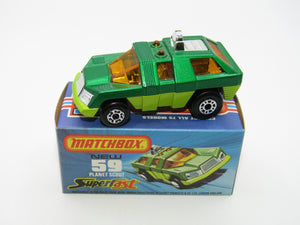Matchbox Superfast 59C Planet Scout Metallic Green Apple Green Base