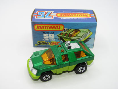 Matchbox Superfast 59C Planet Scout Metallic Green Apple Green Base