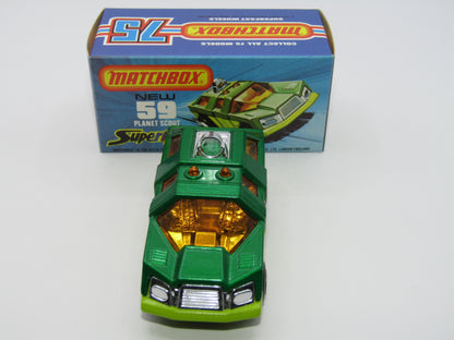 Matchbox Superfast 59C Planet Scout Metallic Green Apple Green Base