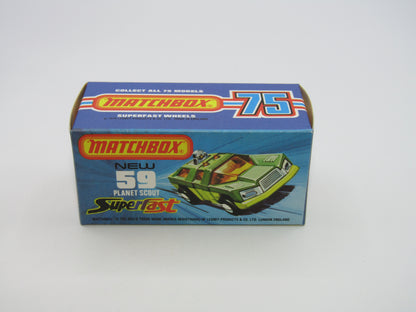 Matchbox Superfast 59C Planet Scout Metallic Green Apple Green Base