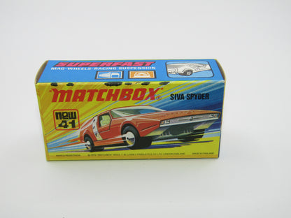 Matchbox Superfast 41B Siva Spyder Bronze WITHOUT LINES on Black Strap