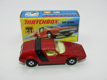 Matchbox Superfast 41B Siva Spyder Bronze NARROW 4 SPOKE Wheels