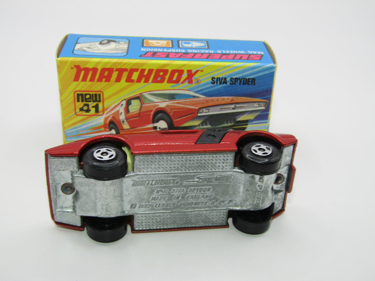 Matchbox Superfast 41B Siva Spyder Bronze NARROW 4 SPOKE Wheels