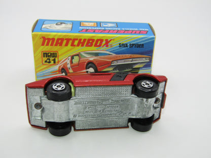 Matchbox Superfast 41B Siva Spyder Bronze NARROW 4 SPOKE Wheels