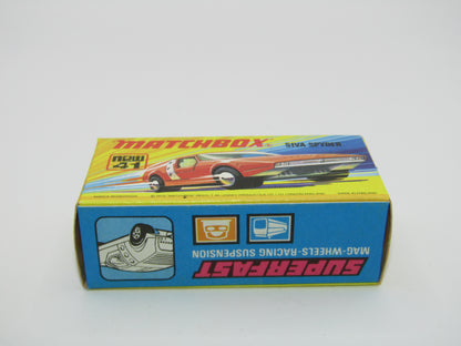 Matchbox Superfast 41B Siva Spyder Bronze NARROW 4 SPOKE Wheels