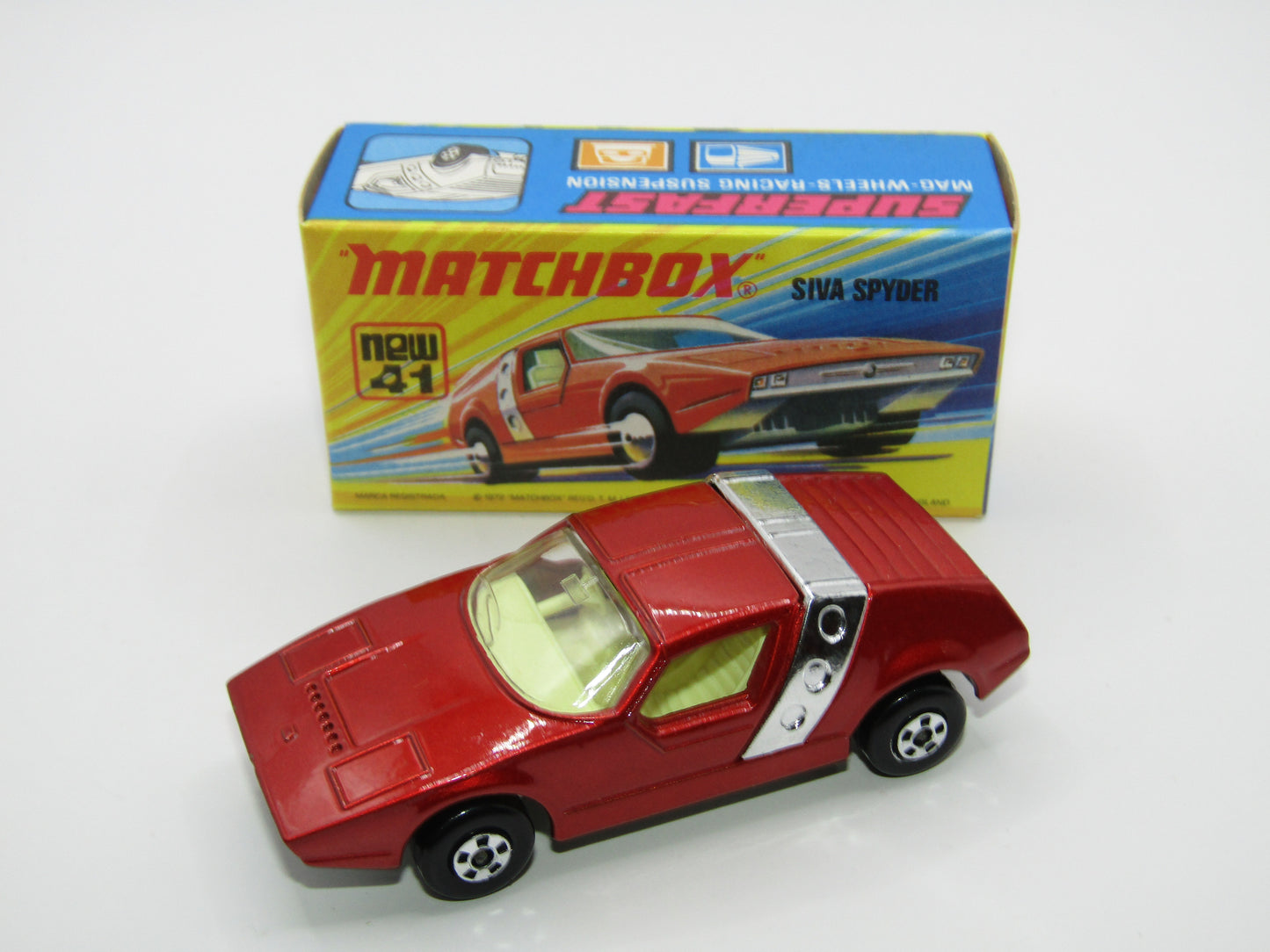 Matchbox Superfast 41B Siva Spyder Bronze CHROME STRAP