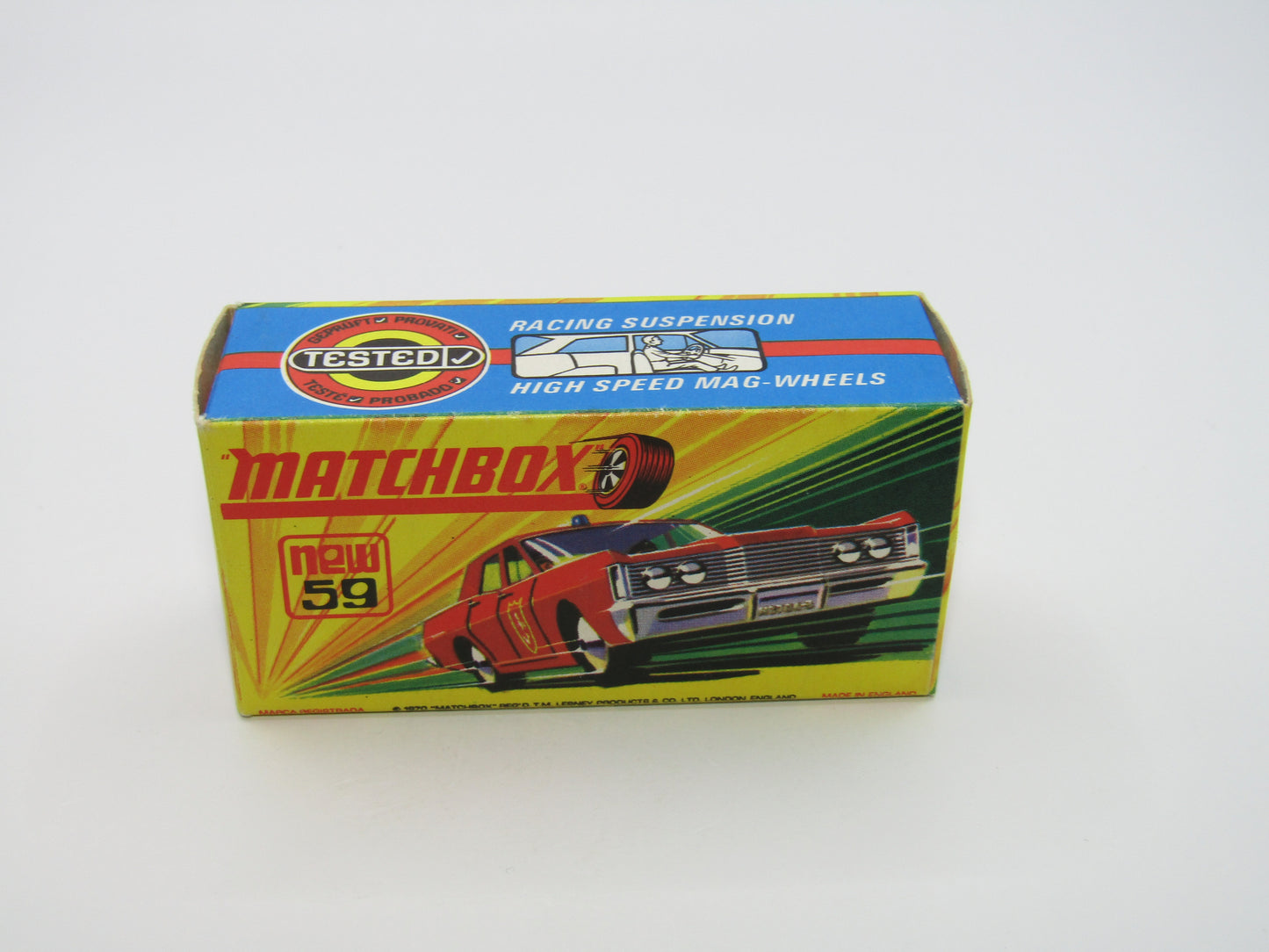 Matchbox Superfast 59B Mercury Police Car DARK BLUE Windows SILVER Base
