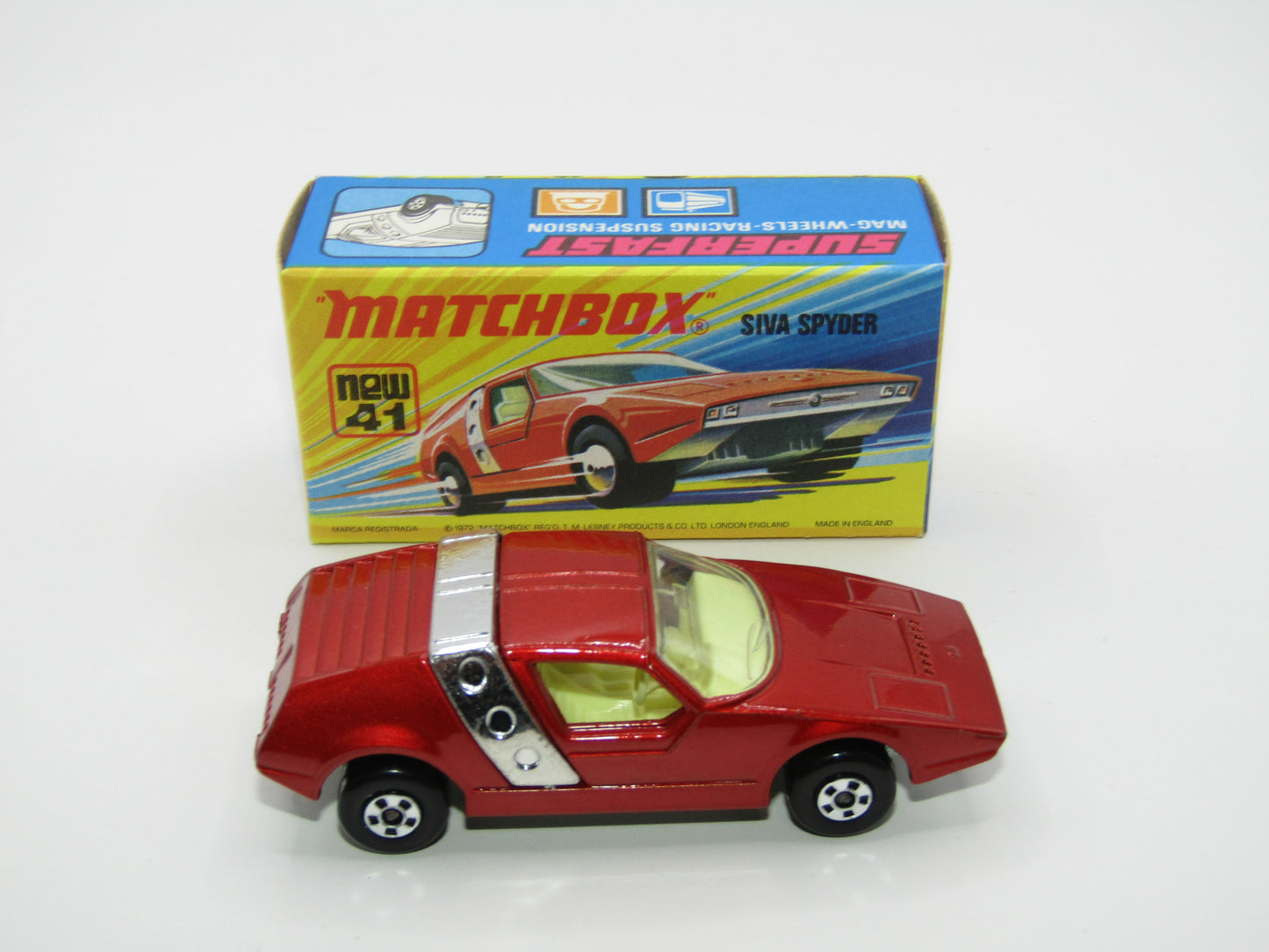 Matchbox Superfast 41B Siva Spyder Bronze CHROME STRAP