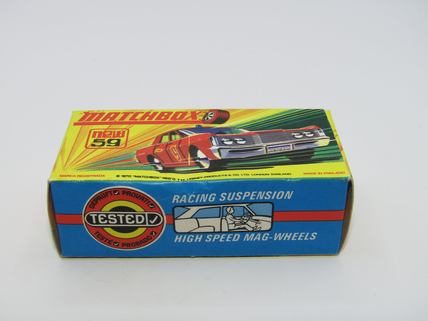 Matchbox Superfast 59B Mercury Police Car DARK BLUE Windows SILVER Base