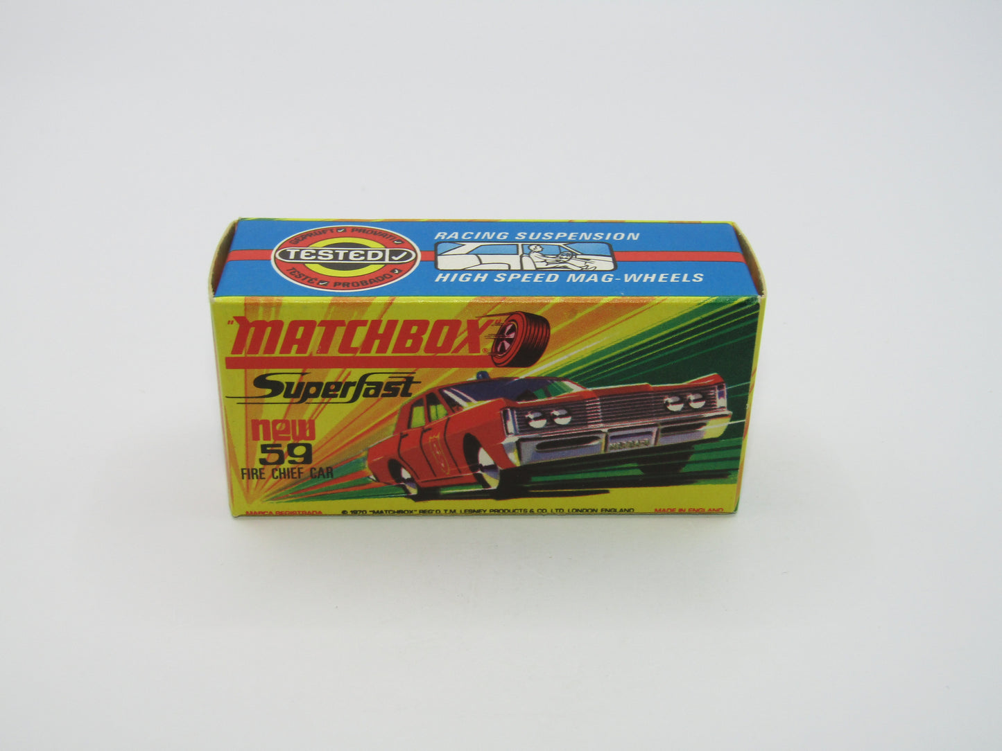 Matchbox Superfast 59B Mercury Police Car CLEAR Windows SILVER Base Code Red