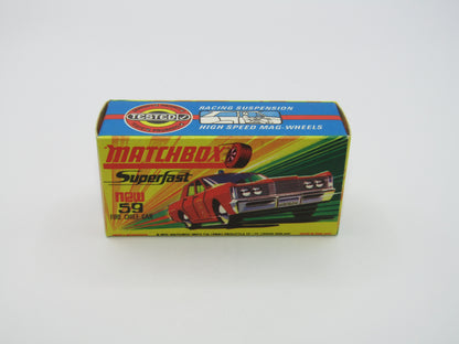 Matchbox Superfast 59B Mercury Police Car CLEAR Windows SILVER Base Code Red