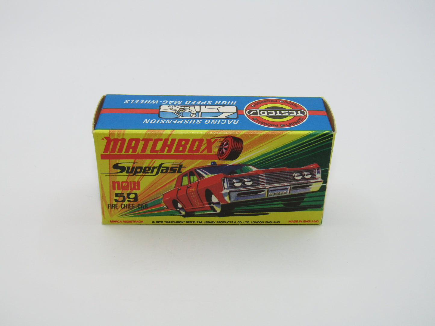 Matchbox Superfast 59B Mercury Police Car CLEAR Windows SILVER Base Code Red
