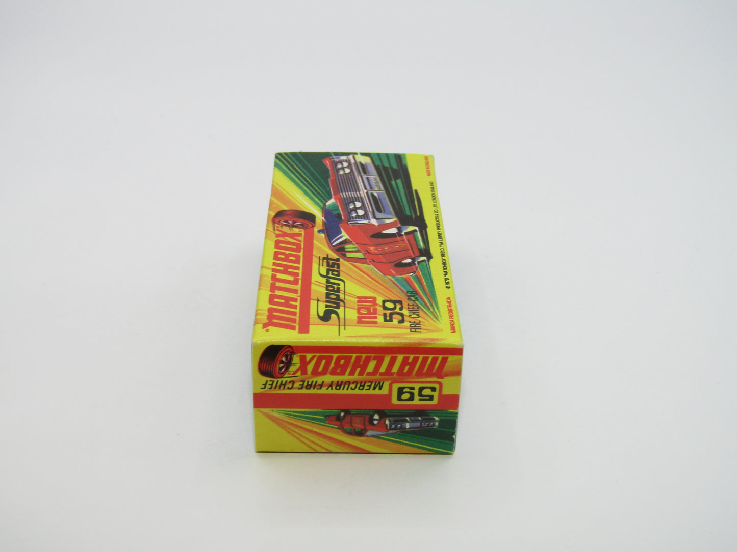 Matchbox Superfast 59B Mercury Police Car CLEAR Windows SILVER Base Code Red