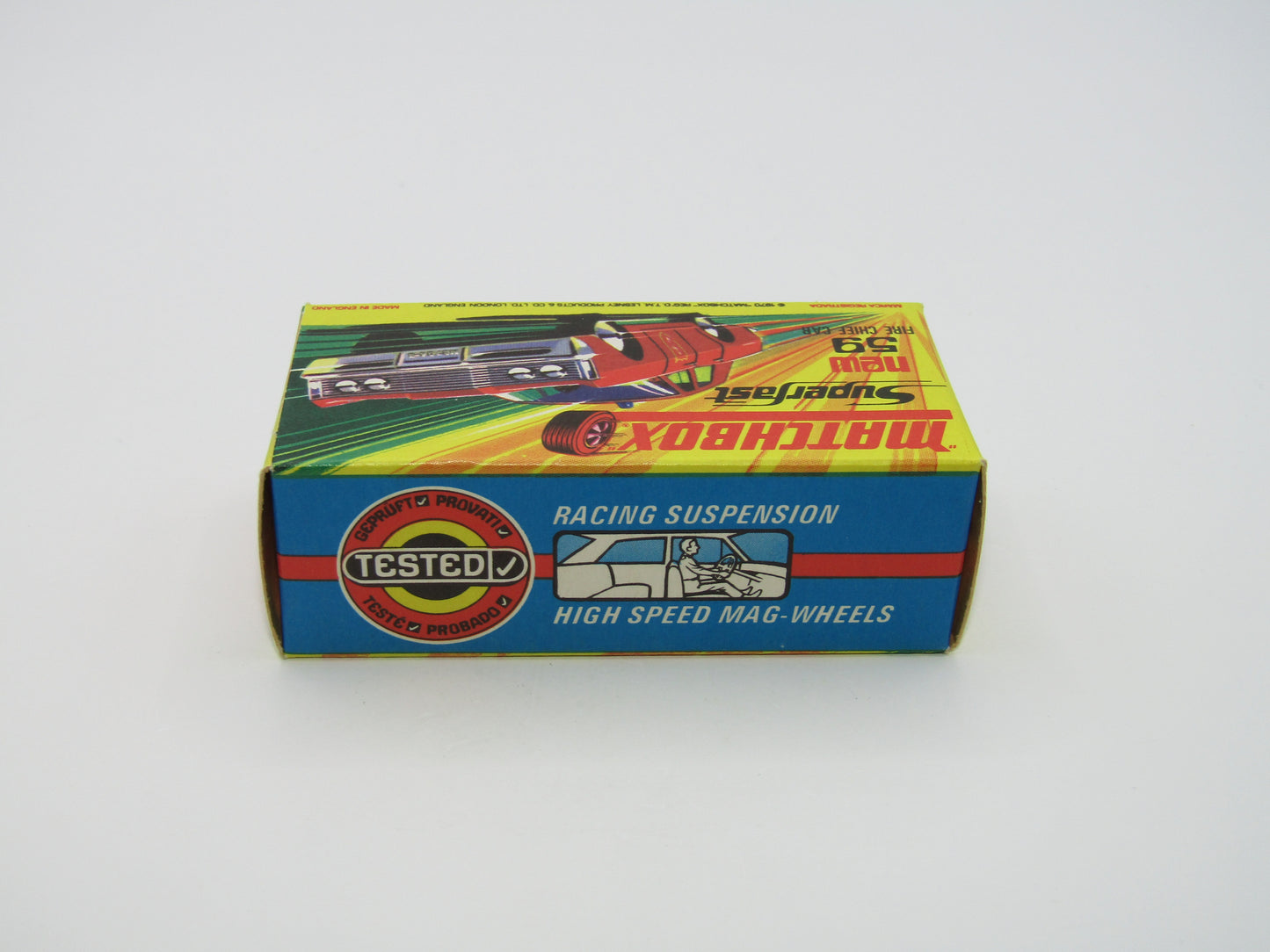Matchbox Superfast 59B Mercury Police Car CLEAR Windows SILVER Base Code Red